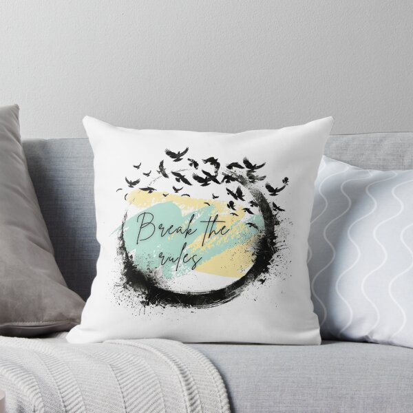 Item preview, Break the rules, logo with birds flying from a Moon designed and sold by Micapox.