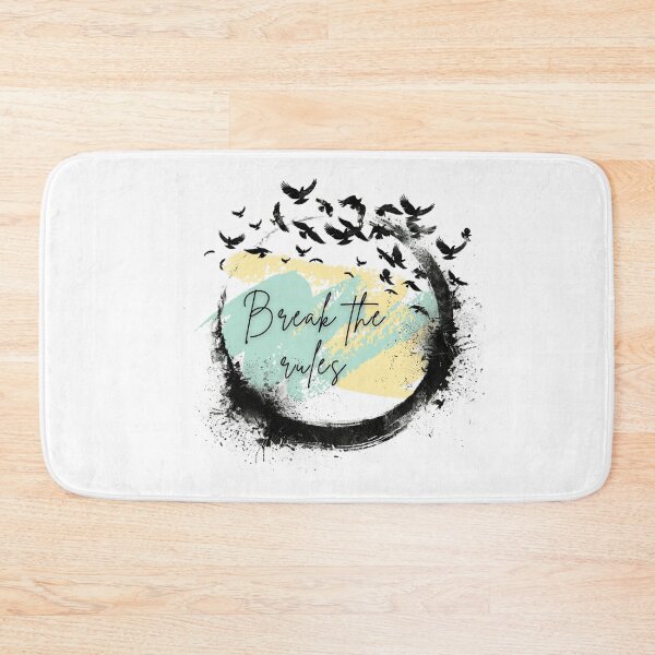 Item preview, Break the rules, logo with birds flying from a Moon designed and sold by Micapox.