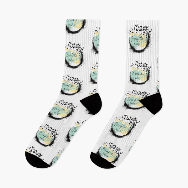 Item preview, Break the rules, logo with birds flying from a Moon designed and sold by Micapox.