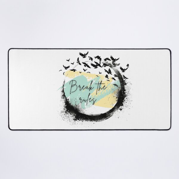 Item preview, Break the rules, logo with birds flying from a Moon designed and sold by Micapox.