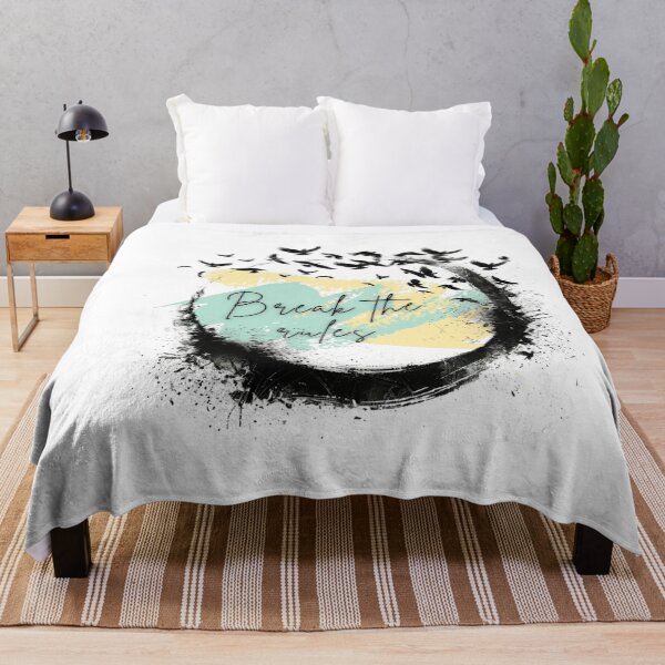 Item preview, Break the rules, logo with birds flying from a Moon designed and sold by Micapox.
