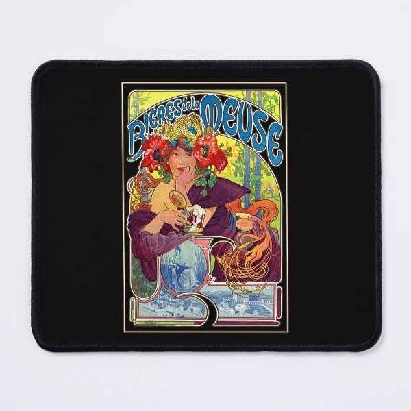 Item preview, Bières de la Meuse, Alphonse Mucha, France 1897 designed and sold by RocketshipRetro.