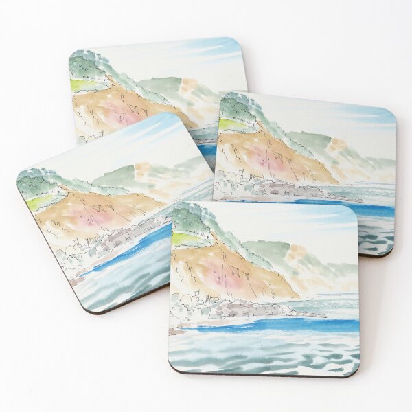 Item preview, Cliffs at Sidmouth Watercolor Painting designed and sold by MikeJory.