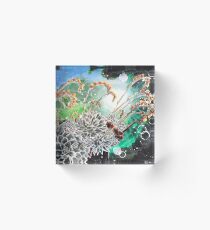 ECHEVERIA IN BLOOM Acrylic Block