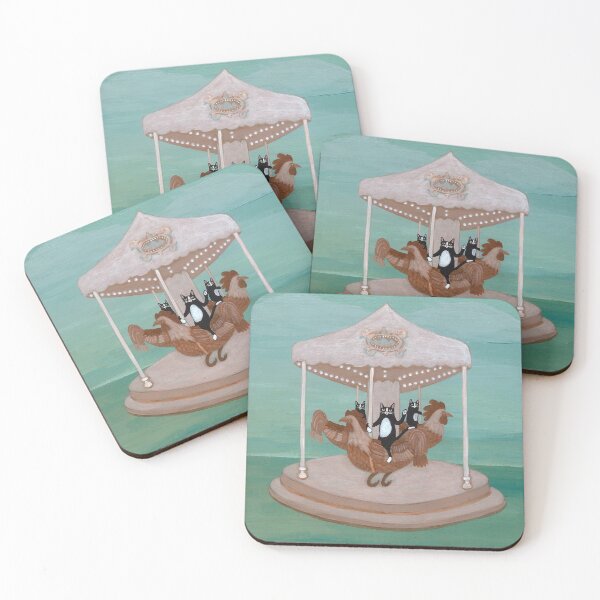 Item preview, Rooster Carousel designed and sold by KilkennyCat Art.