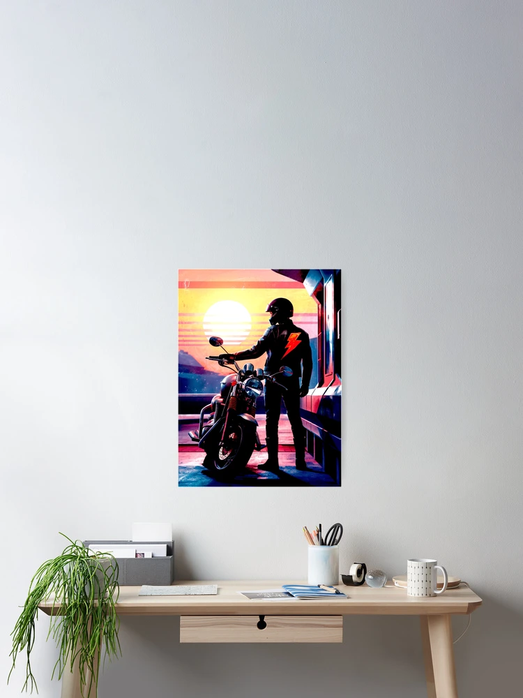 Thumbnail 2 of 3, Poster, Retro Rider designed and sold by Exodoi.