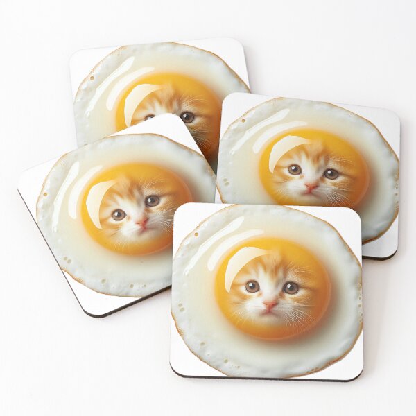 Aperçu de l'œuvre Oeuf au plat et chat créée et vendue par shymuscat.