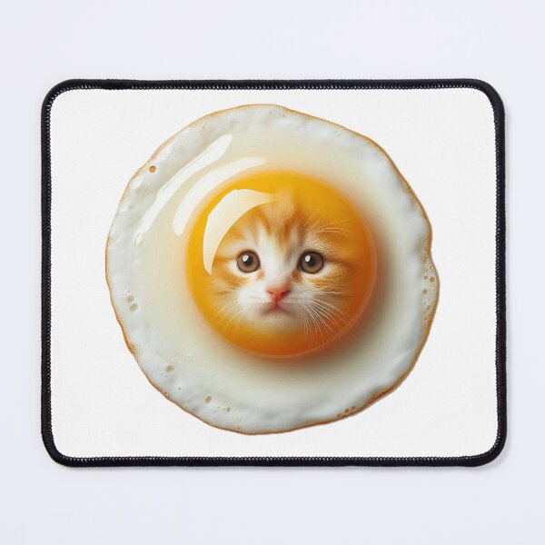 Aperçu de l'œuvre Oeuf au plat et chat créée et vendue par shymuscat.