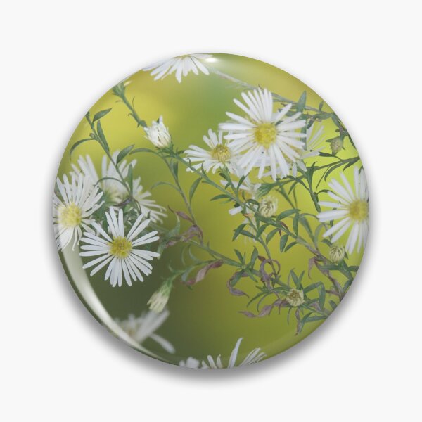 Item preview, White Aster Flowers in Green Botanical Photography designed and sold by CarolinaReina.