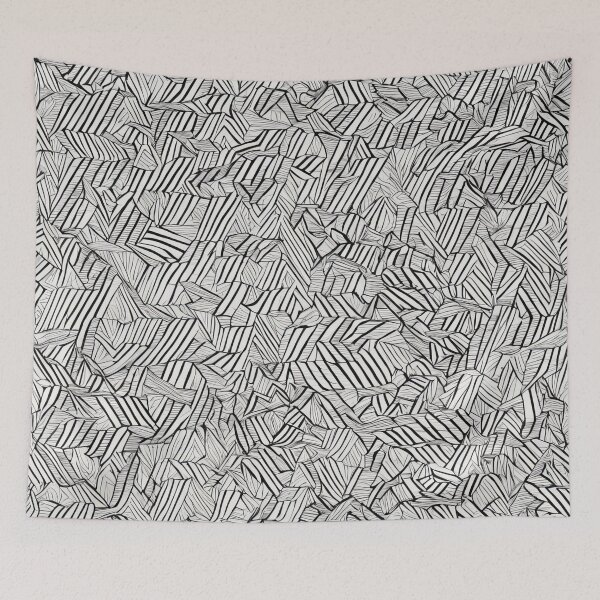 Item preview, Wavy Swirl Line Art Retro Geometric Psychedelic Pattern designed and sold by tarzbol.