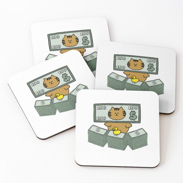 Item preview, a Cat and a Duck with money designed and sold by superbaechoo.