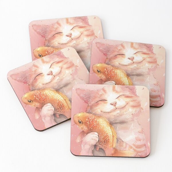 Item preview, Amistad entre gatos y peces designed and sold by prettykaler.