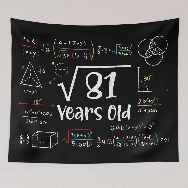 Item preview, Square Root of 81 9th Birthday 9 Year Old Gifts Math Bday designed and sold by Blok45.