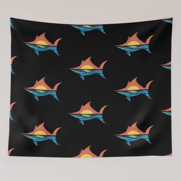 Item preview, Marlin Fish Vintage Sea Sunset designed and sold by kapsell.