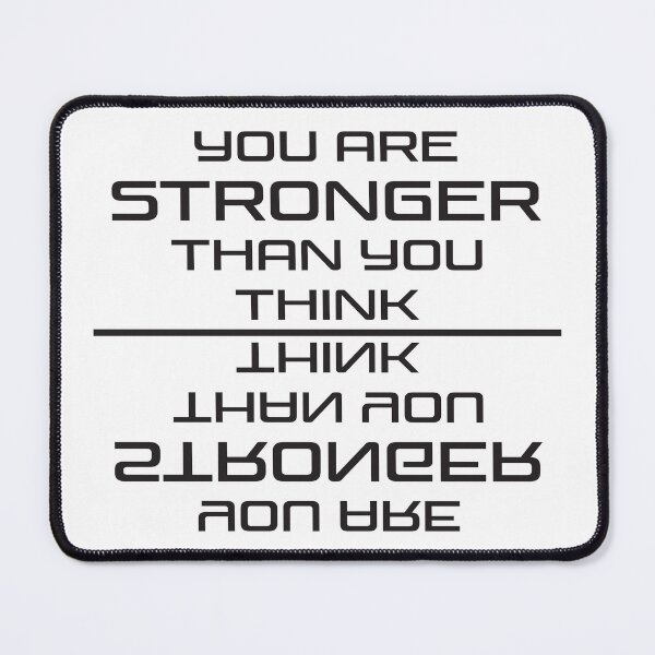 Item preview, YOU ARE STRONGER THAN YOU THINK, Motivation Quote designed and sold by Polla-Shirt.