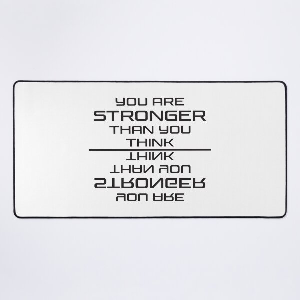 Item preview, YOU ARE STRONGER THAN YOU THINK, Motivation Quote designed and sold by Polla-Shirt.