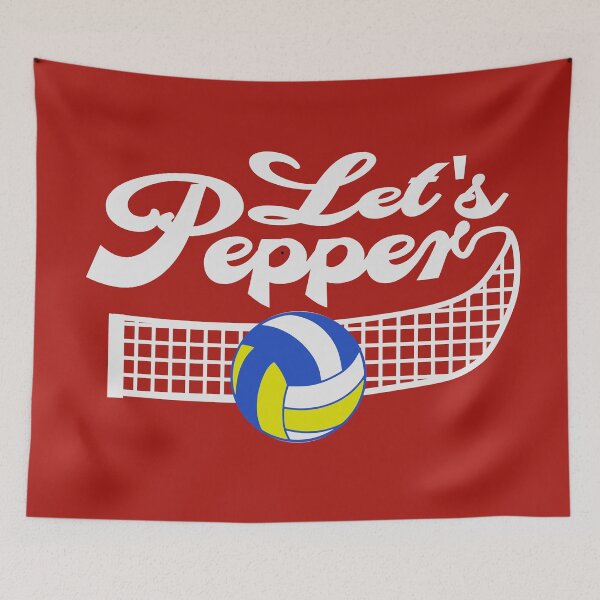 Item preview, Lets pepper funny volleyball designed and sold by Colorfulman.