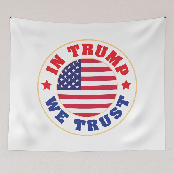 Item preview, In Trump We Trust T-shirt, sticker and Pin Buttons designed and sold by Billium Halder.