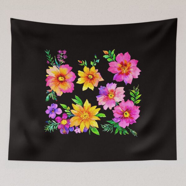 Item preview, Watercolor Vibrant Flowers designed and sold by SeamPix.
