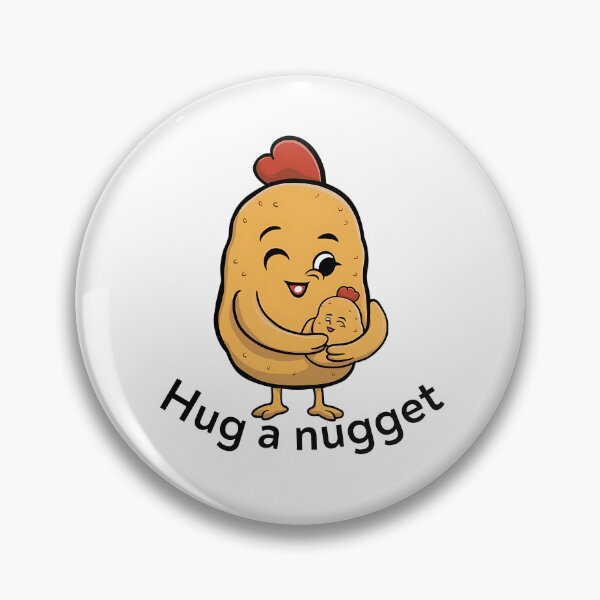 Item preview, Adorable Chicken Nugget Winking with Nugget Baby designed and sold by ArchVibe.