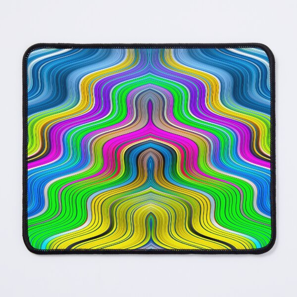 Item preview, Rainbow Quilt Mirrored Waves Abstract Art designed and sold by Warren Paul Harris.