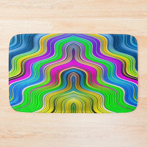 Item preview, Rainbow Quilt Mirrored Waves Abstract Art designed and sold by Warren Paul Harris.