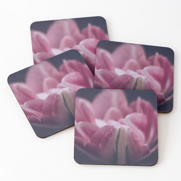 Item preview, Pink Tulip Macro Photograph - White Blooming Petals designed and sold by LeighMilesArt.