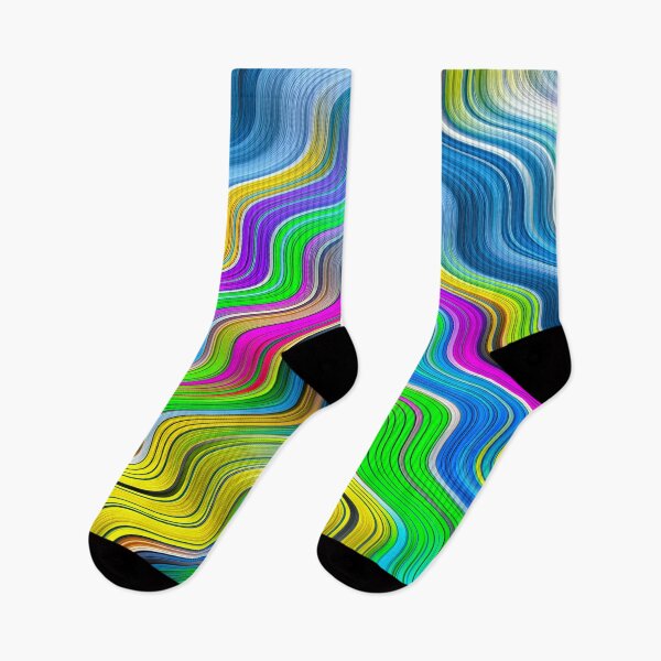 Item preview, Rainbow Quilt Mirrored Waves Abstract Art designed and sold by Warren Paul Harris.