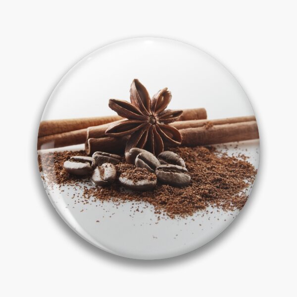 Item preview, Set of ground coffee, star anise pods, cinnamon sticks and coffee beans. designed and sold by Vetagio.