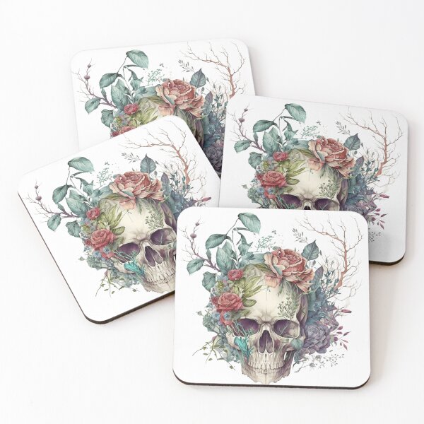 Item preview, Floral Skull designed and sold by GiraffeCreative.