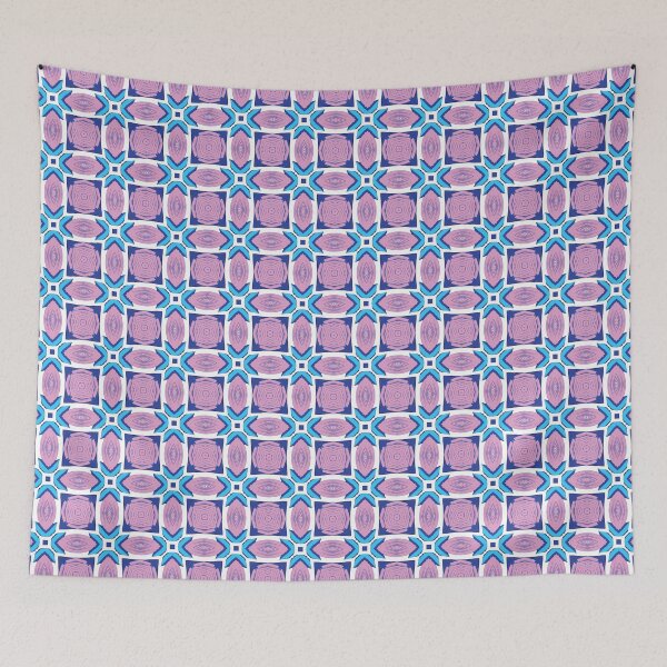 Item preview,  Electric blue lilac geometric patterns 35 designed and sold by AneissPiaf.