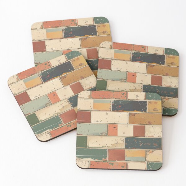 Item preview, Vintage Multicolor Brick Pattern designed and sold by MystiS.