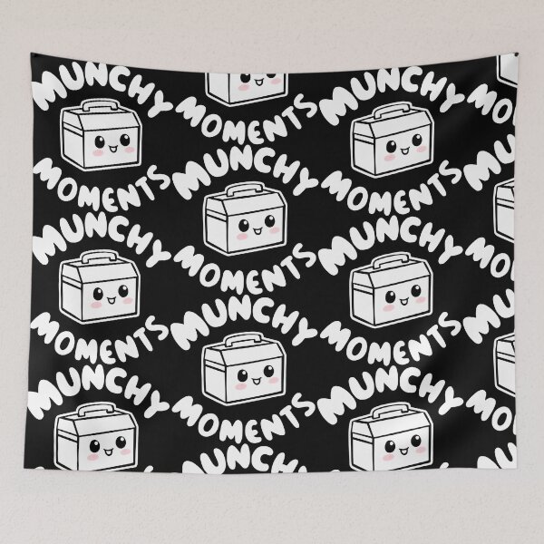 Item preview, MUNCHY MOMENTS Happy Lunchbox White Black Red Face designed and sold by SplashTastic.