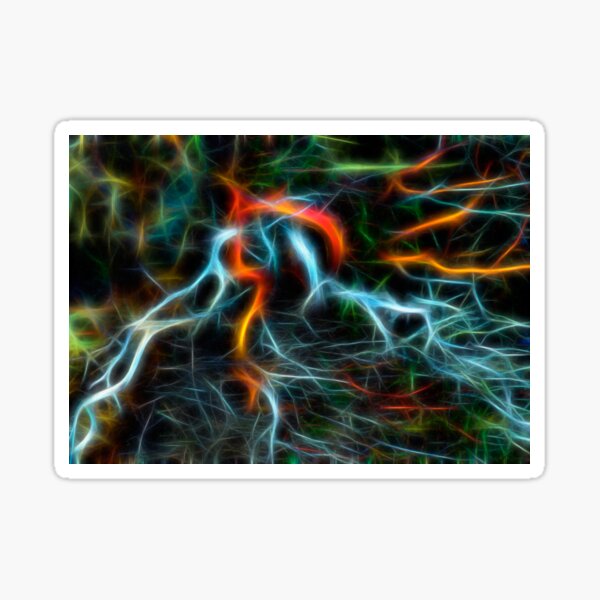 Neurons On Fire Abstract Tree Sticker