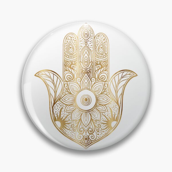 Artikelvorschau, Goldene Hamsa-Hand mit Sonnenblume entworfen und verkauft von NdesignTrend.
