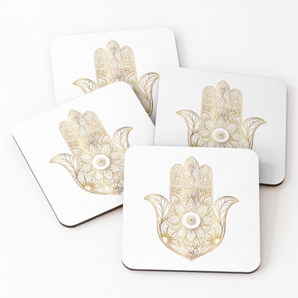 Artikelvorschau, Goldene Hamsa-Hand mit Sonnenblume entworfen und verkauft von NdesignTrend.