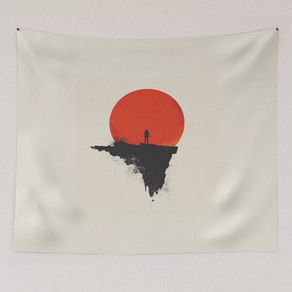 Item preview, Lone Figure with Red Sun designed and sold by MystiS.