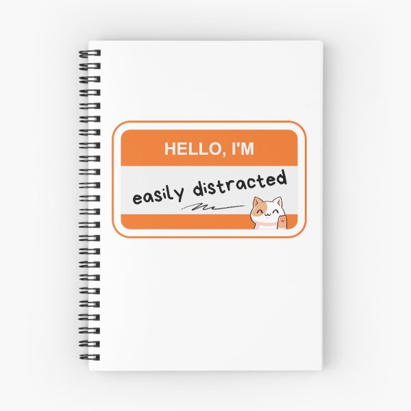 Item preview, ADHD - HELLO I'M easily distracted - Option C Orange designed and sold by TheBerriesADHD.
