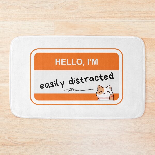 Item preview, ADHD - HELLO I'M easily distracted - Option C Orange designed and sold by TheBerriesADHD.