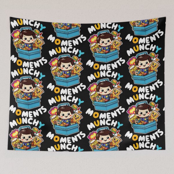 Item preview, MUNCHY MOMENTS Happy Kid Blue Purple Brown Lunchbox designed and sold by SplashTastic.