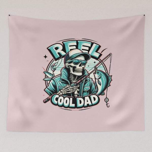 Item preview, Reel Cool Dad Skeleton Fishing Graphic designed and sold by AnyMar2023.