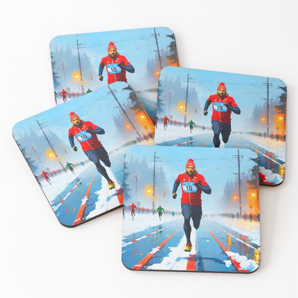 Item preview, Marathon Runner Braving the Snow designed and sold by GrizzlyCollective.