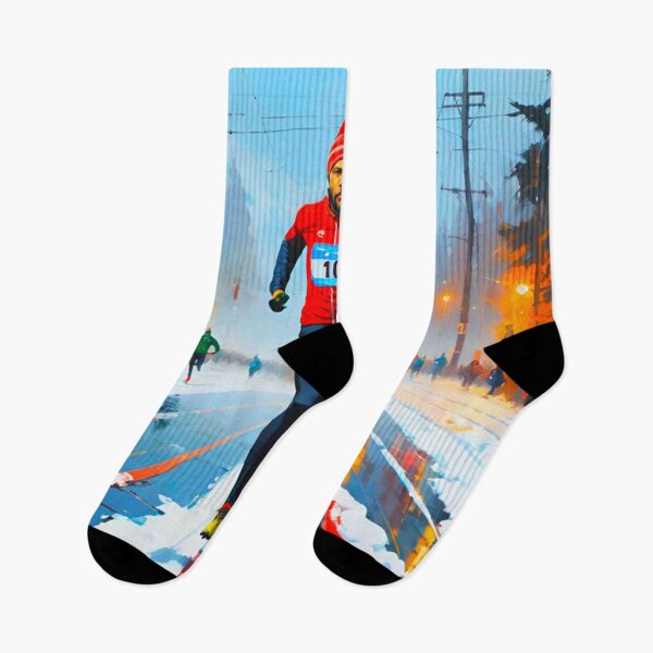 Item preview, Marathon Runner Braving the Snow designed and sold by GrizzlyCollective.
