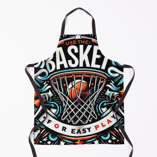 Item preview, USE THE BASKET FOR EASY PLAY Blue White Red Basketball Art. designed and sold by SplashTastic.