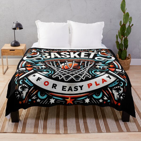 Item preview, USE THE BASKET FOR EASY PLAY Blue White Red Basketball Art. designed and sold by SplashTastic.