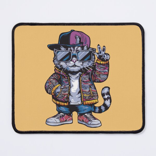 Item preview, Vintage HipHop Cat 80s designed and sold by winaidigidesign.