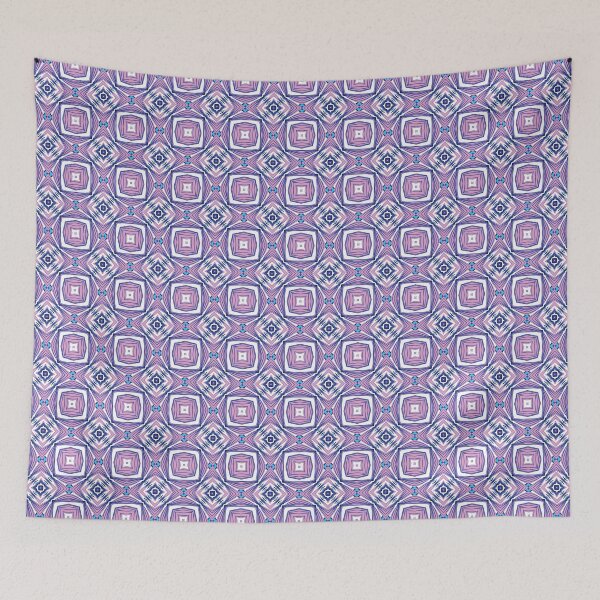 Item preview,  Electric blue lilac geometric patterns 42 designed and sold by AneissPiaf.
