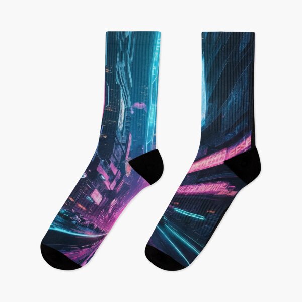 Item preview, Neon Nights: Cyberpunk Cityscape designed and sold by MyNiceDesigns.