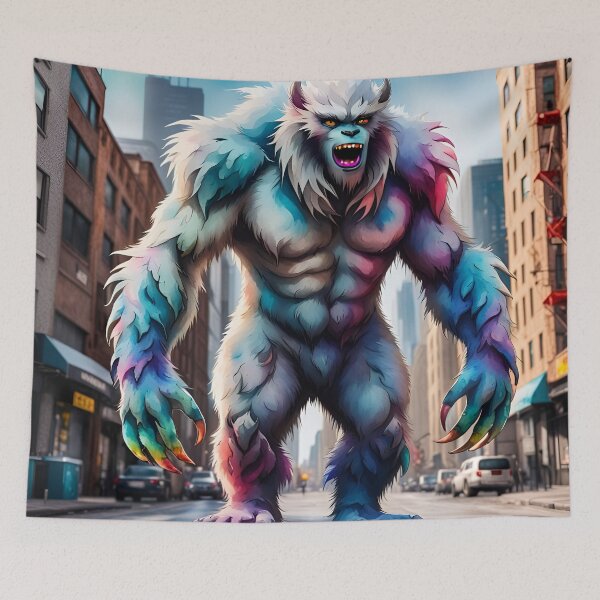 Item preview, Yeti visits city designed and sold by Bouncingbumble.