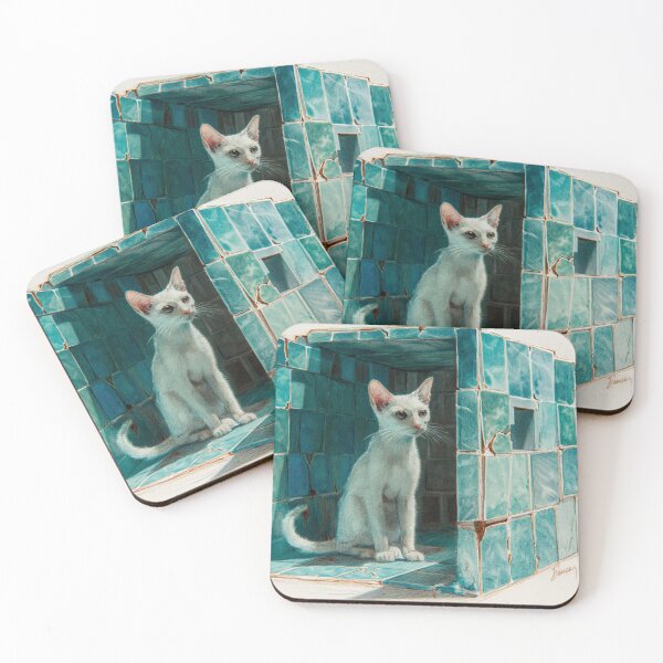 Item preview, white cat designed and sold by PricklyPeanut.